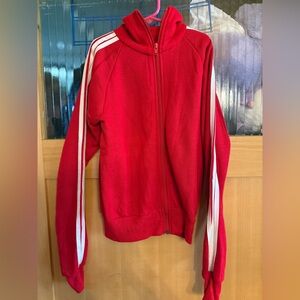Vintage Boys 80s Bassett Walker Full Zip Sweater Red Size 9/10 Made In USA